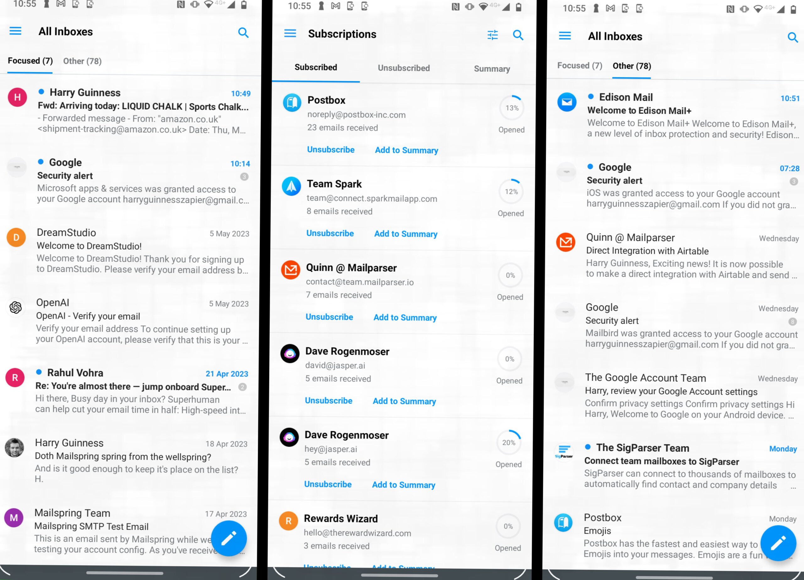 Edison Mail, nuestra elección de la mejor alternativa a Gmail para Android