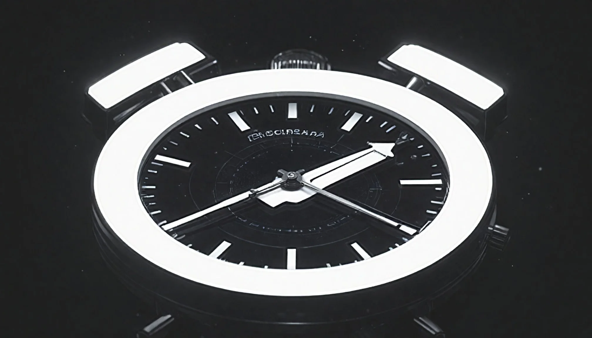 El logo de Simple Time Tracker en versión realista neón